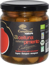 VihreÀt oliivit paprika-tahnaa tÀytetty luomu 350 g - CAMPOMAR NATURE